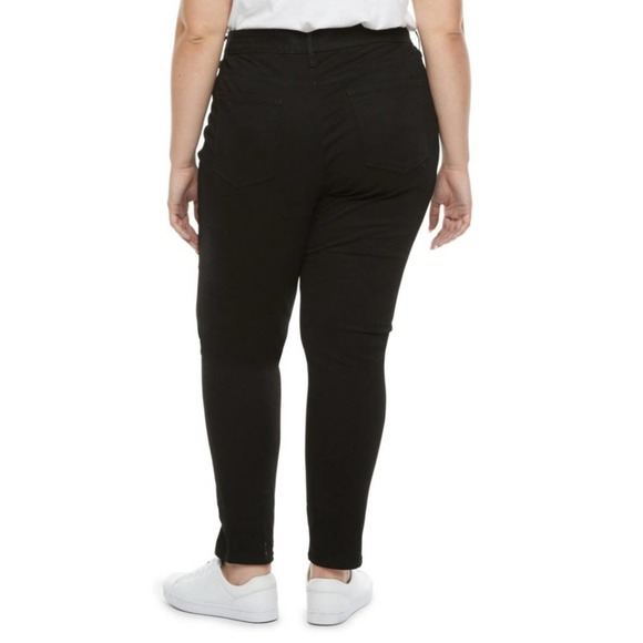 a.n.a - Mid Rise Skinny Jegging Jeans 18 Black - Picture 2 of 11